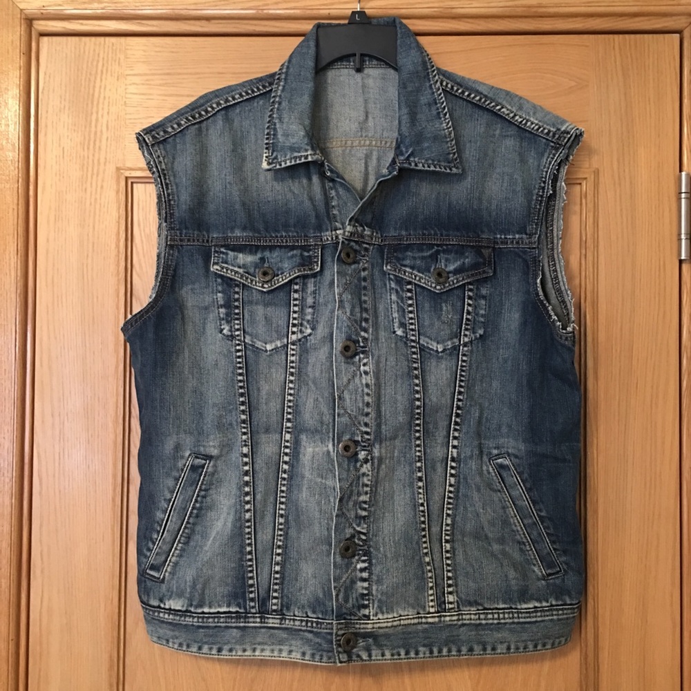 Guess Jeans Sleeveless Denim Jacket Vest Sz XXL